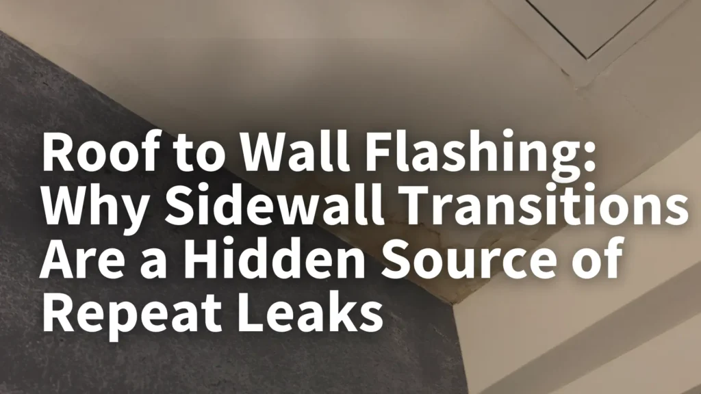 Roof to Wall Flashing_ Why Sidewall Transitions Are a Hidden Source of Repeat Leaks Image